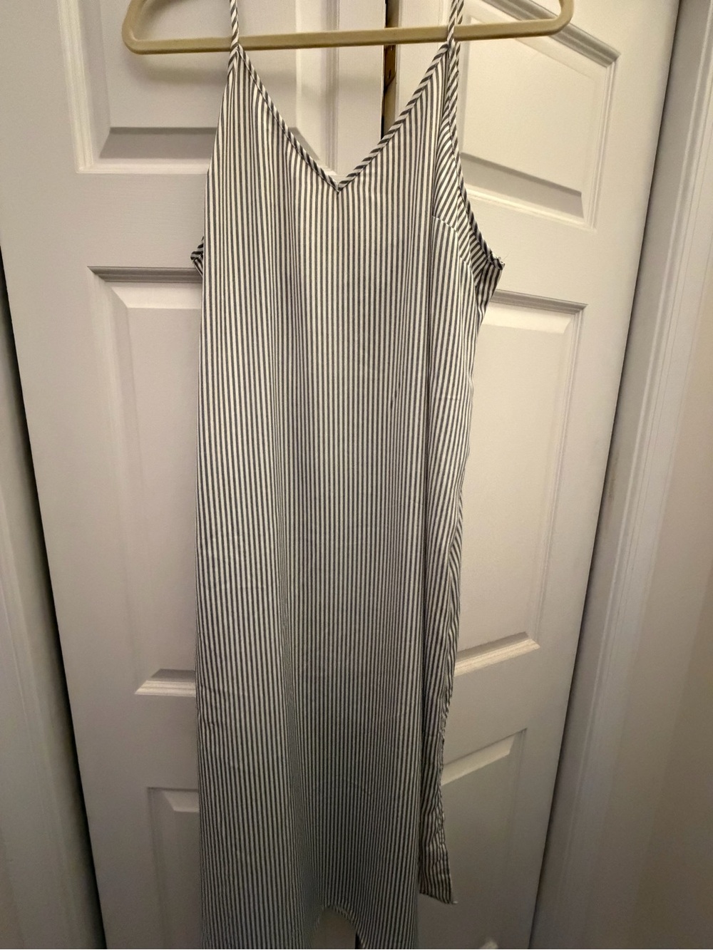 A New Day - Black and White Striped Maxi Slip Dress